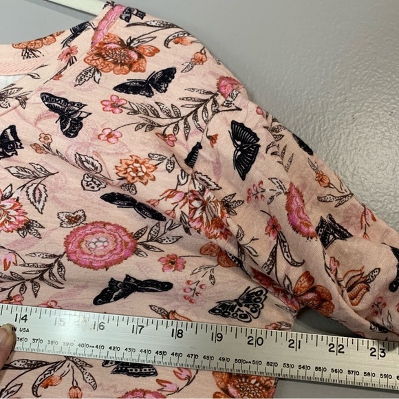 SUNDANCE ballet pink butterfly short sleeve tee. Size M - Picture 6 of 6